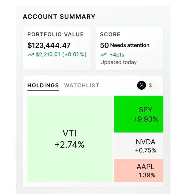 Linked accounts mockup
