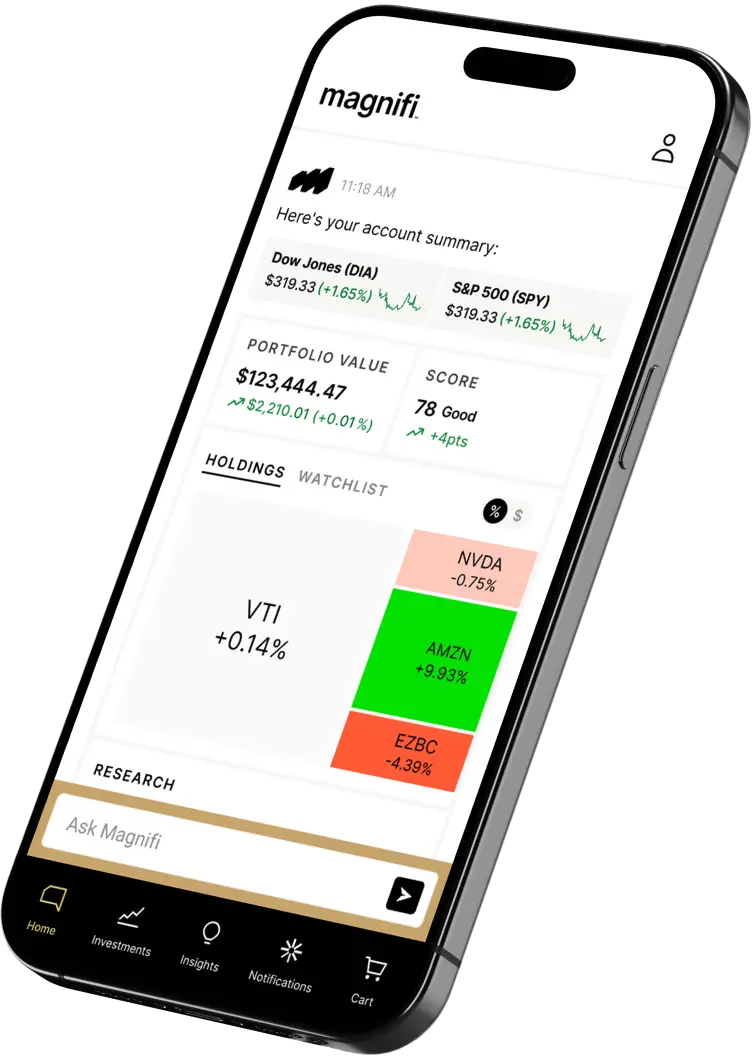 Magnifi app on phone